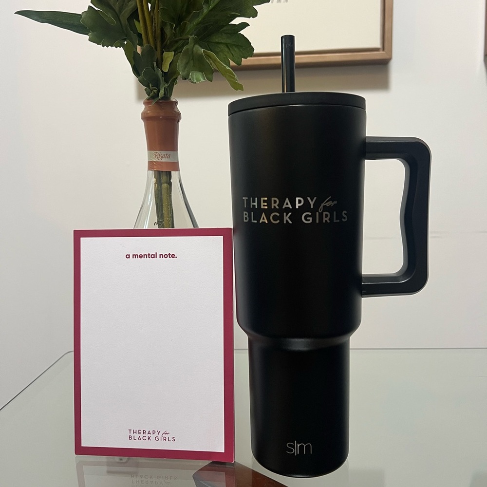 Therapy for Black Girls Simple Modern 40 oz Trek Tumbler and Notepad